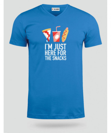 I am just here for the snacks  T-shirt Scollo V