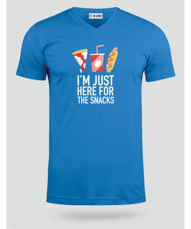 I am just here for the snacks  T-shirt Scollo V