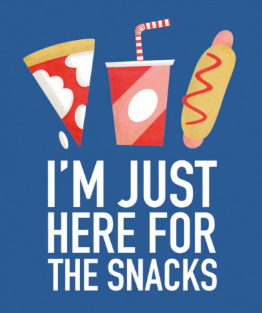I am just here for the snacks  T-shirt Scollo V
