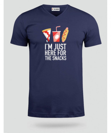 I am just here for the snacks  T-shirt Scollo V