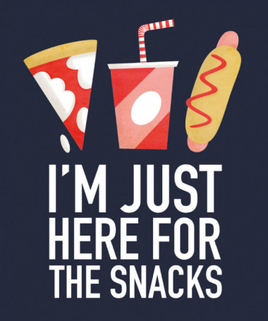 I am just here for the snacks  T-shirt Scollo V