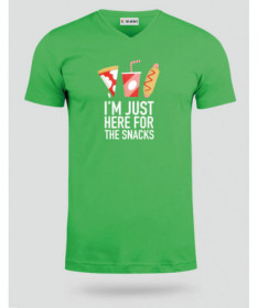I am just here for the snacks  T-shirt Scollo V