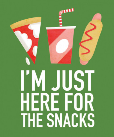 I am just here for the snacks  T-shirt Scollo V