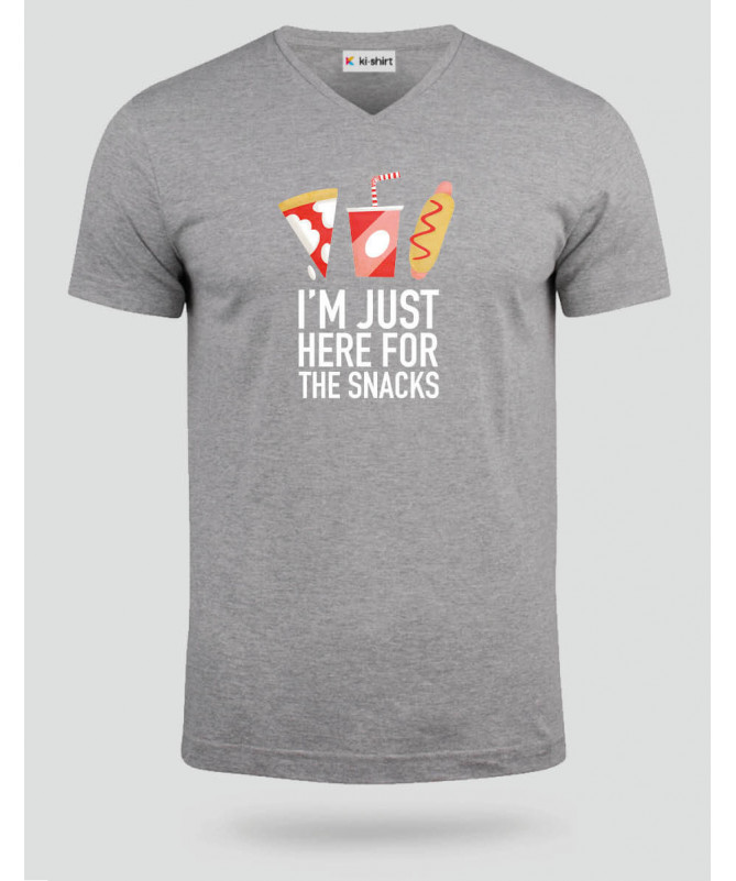 I am just here for the snacks  T-shirt Scollo V