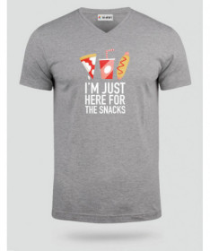I am just here for the snacks  T-shirt Scollo V