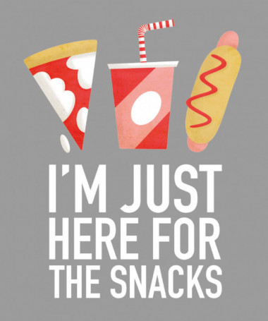 I am just here for the snacks  T-shirt Scollo V