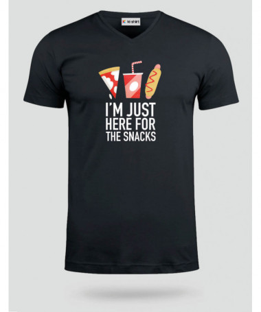 I am just here for the snacks  T-shirt Scollo V