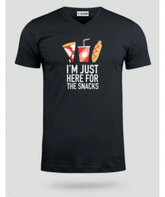 I am just here for the snacks  T-shirt Scollo V