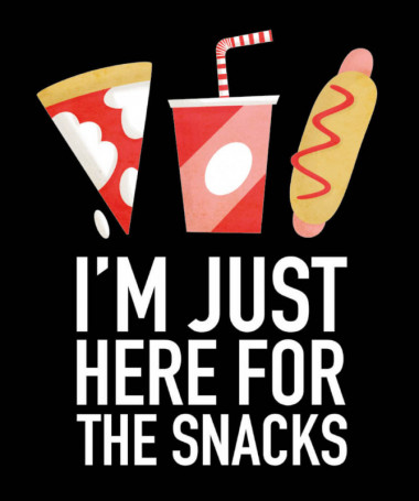 I am just here for the snacks  T-shirt Scollo V