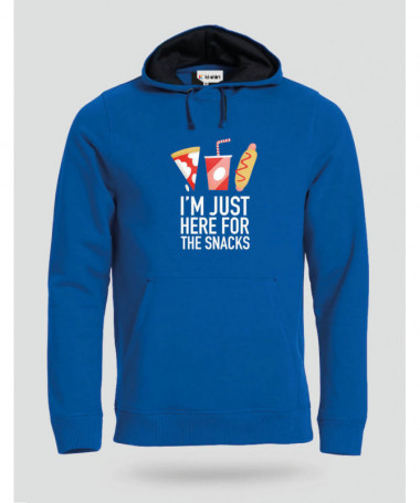 I am just here for the snacks Felpa Premium con cappuccio Uomo