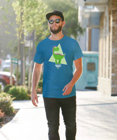 Happy dino T-shirt Basic Uomo