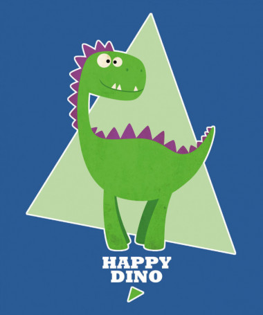 Happy dino T-shirt Basic Uomo