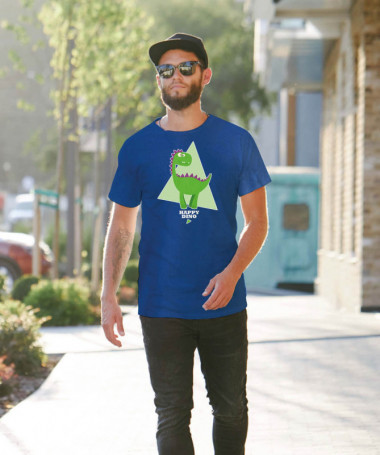 Happy dino T-shirt Basic Uomo