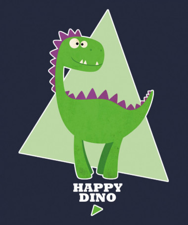 Happy dino T-shirt Basic Uomo