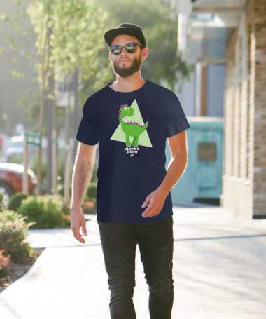 Happy dino T-shirt Basic Uomo
