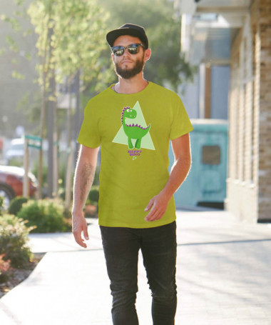 Happy dino T-shirt Basic Uomo
