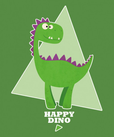 Happy dino T-shirt Basic Uomo