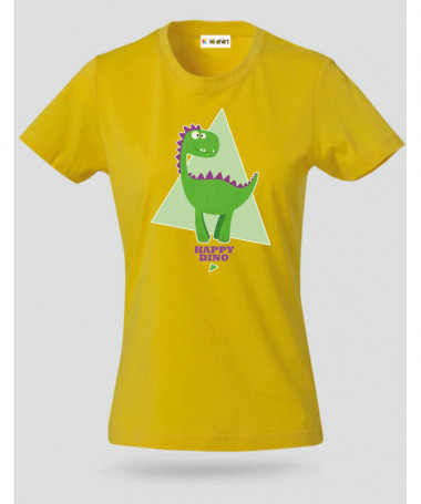 Happy dino T-shirt Basic Donna