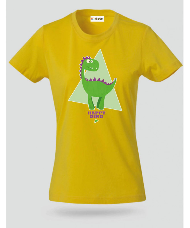 Happy dino T-shirt Basic Donna