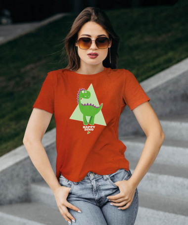 Happy dino T-shirt Basic Donna