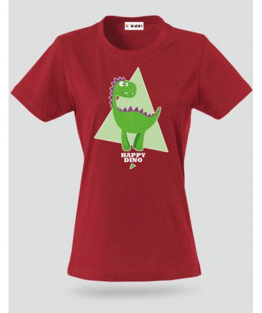 Happy dino T-shirt Basic Donna