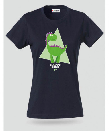 Happy dino T-shirt Basic Donna