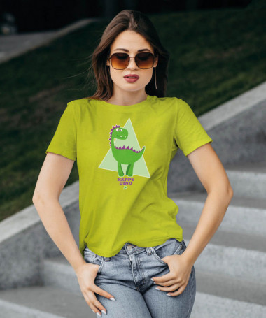 Happy dino T-shirt Basic Donna