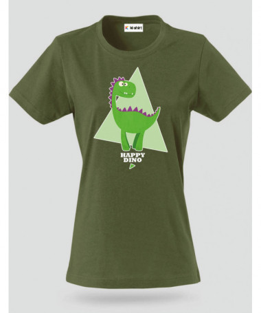 Happy dino T-shirt Basic Donna