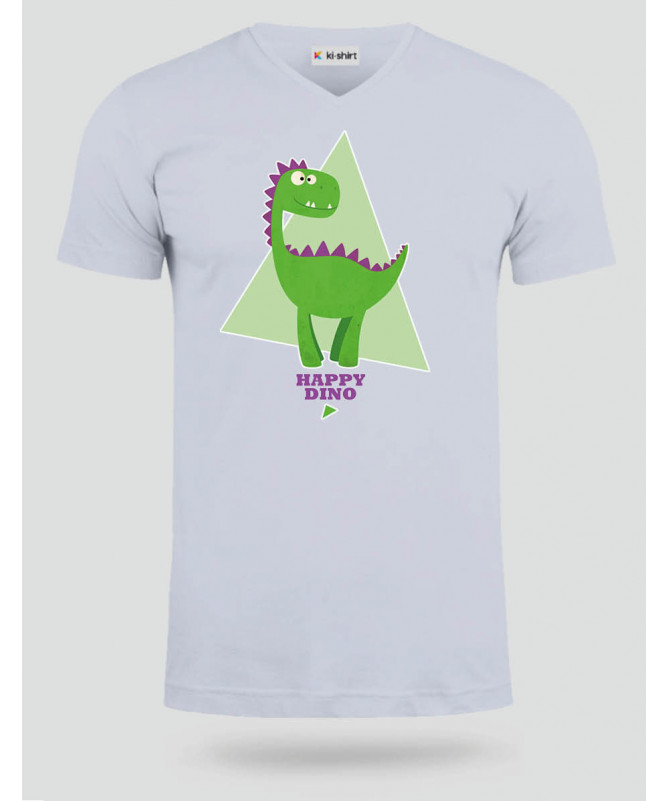 Happy dino  T-shirt Scollo V