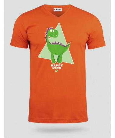 Happy dino  T-shirt Scollo V