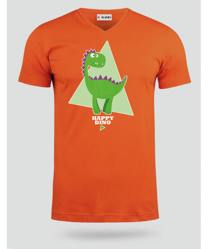 Happy dino  T-shirt Scollo V