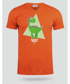 Happy dino  T-shirt Scollo V