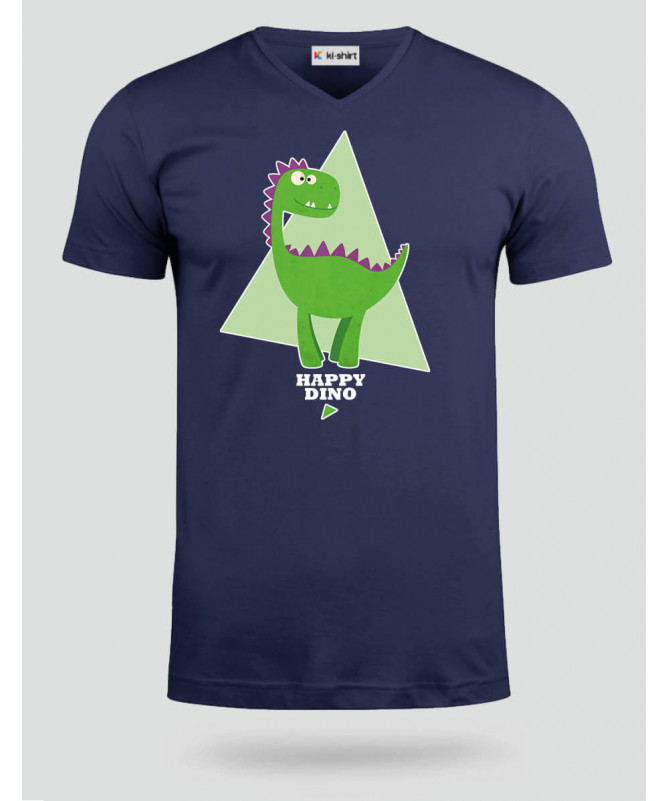 Happy dino  T-shirt Scollo V