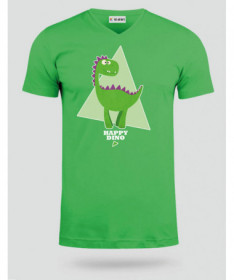 Happy dino  T-shirt Scollo V