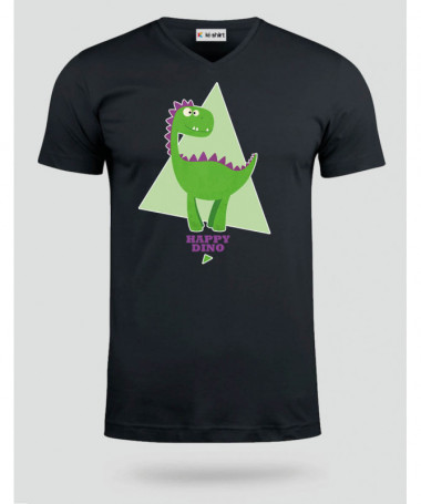 Happy dino  T-shirt Scollo V