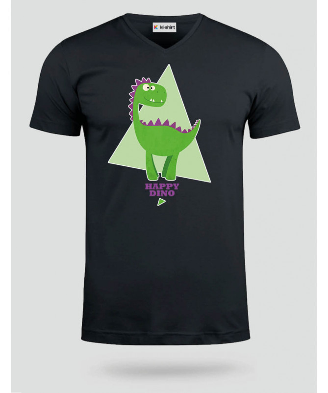 Happy dino  T-shirt Scollo V