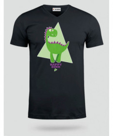 Happy dino  T-shirt Scollo V