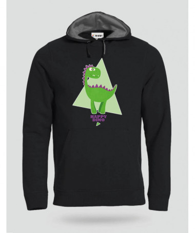 Happy dino Felpa Premium con cappuccio Uomo