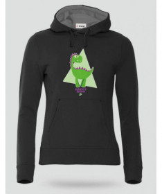 Happy dino Felpa Premium con cappuccio Donna