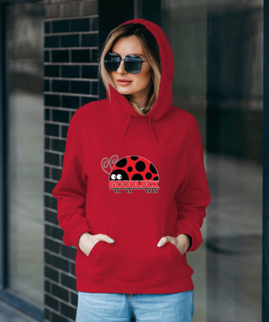 Good luck Felpa Premium con cappuccio Donna