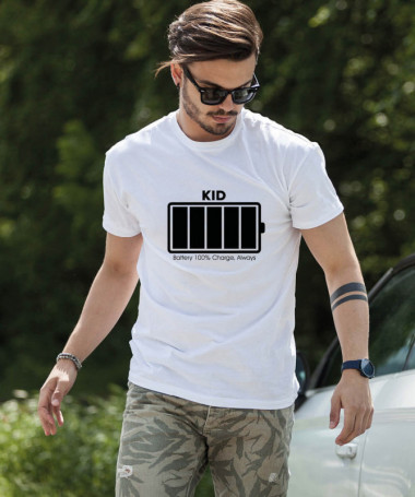 100 battery T-shirt Basic Uomo