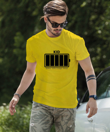 100 battery T-shirt Basic Uomo