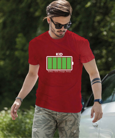 100 battery T-shirt Basic Uomo
