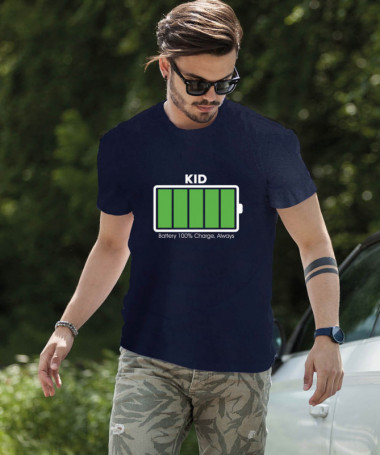 100 battery T-shirt Basic Uomo