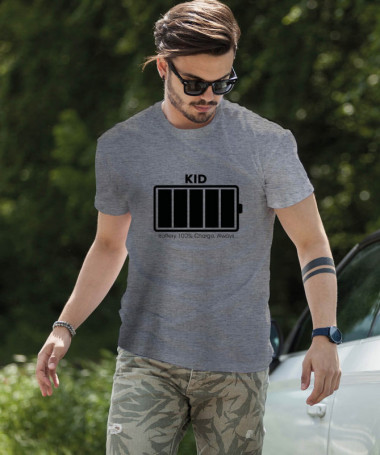 100 battery T-shirt Basic Uomo