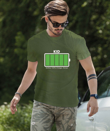 100 battery T-shirt Basic Uomo
