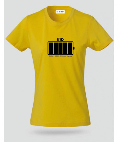 100 battery T-shirt Basic Donna