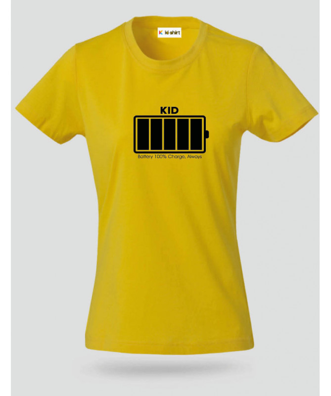 100 battery T-shirt Basic Donna