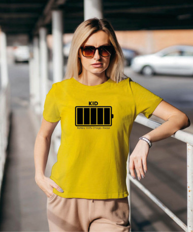 100 battery T-shirt Basic Donna