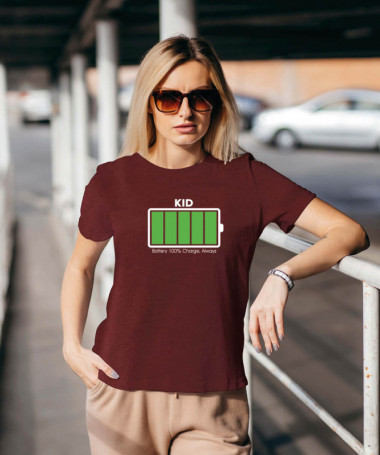 100 battery T-shirt Basic Donna